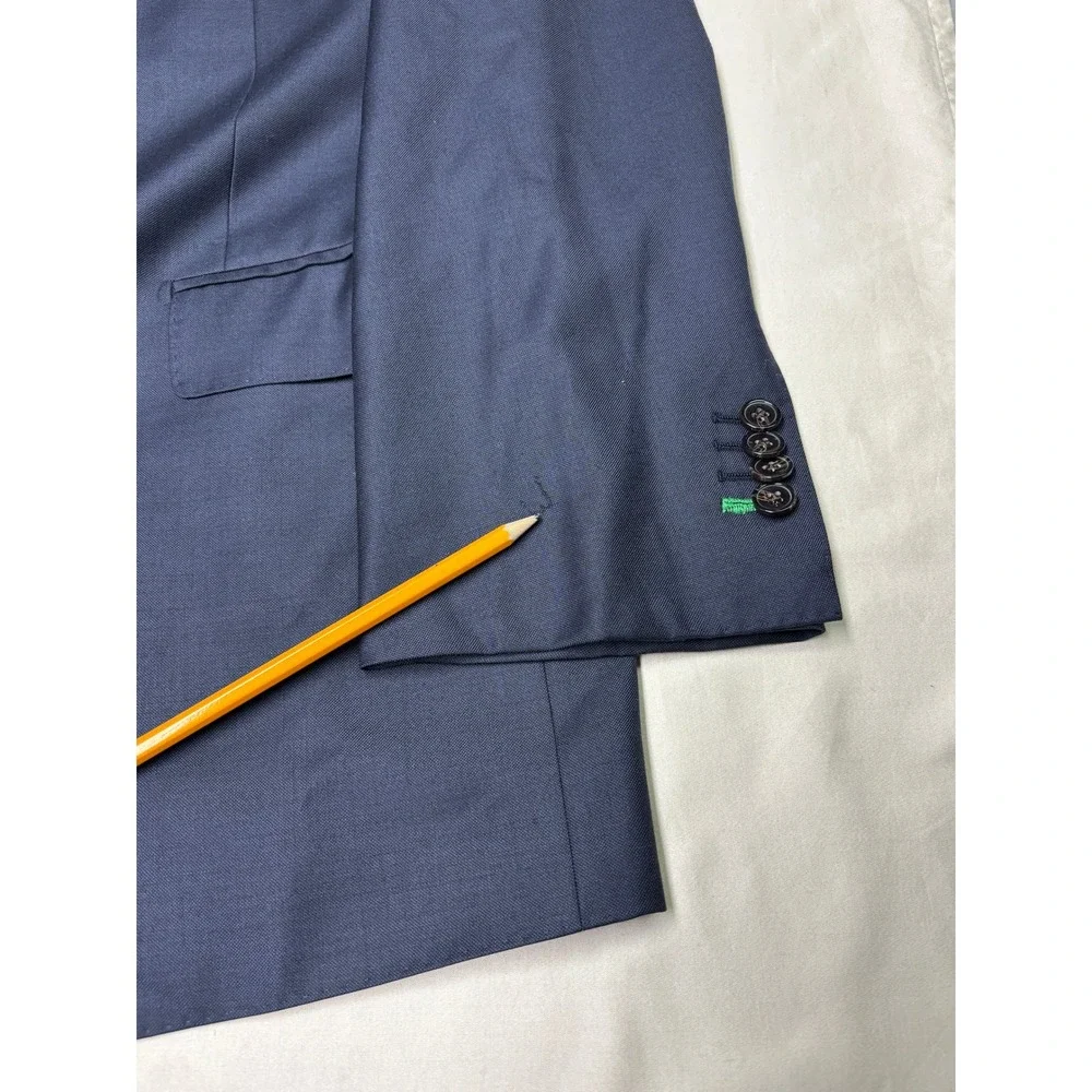 Suitsupply Navy Blue Vitale Barberis Canonico Super 110s Wool Blazer Mens US 48R